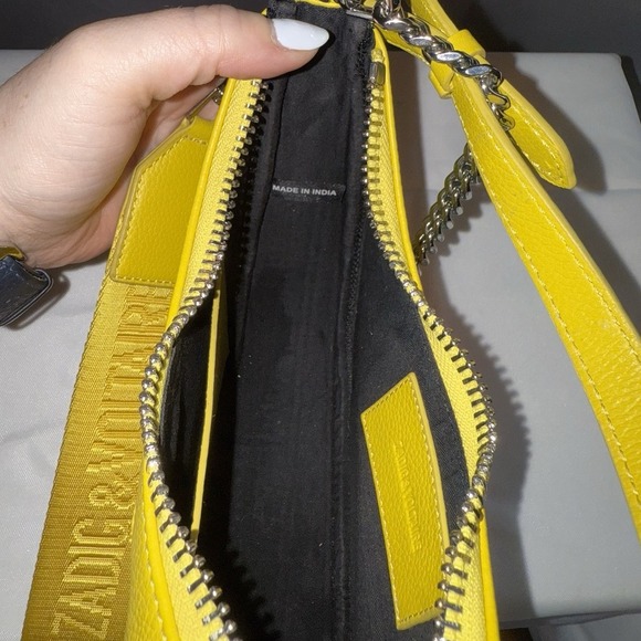 Zadig & Voltaire Moonrock Mini Chain Shoulder Crossbody Hand Bag Yellow - EUC - Picture 9 of 10